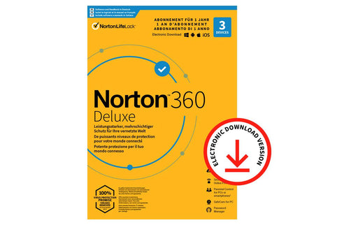 Norton 360 Deluxe 3 Geräte Produktbild